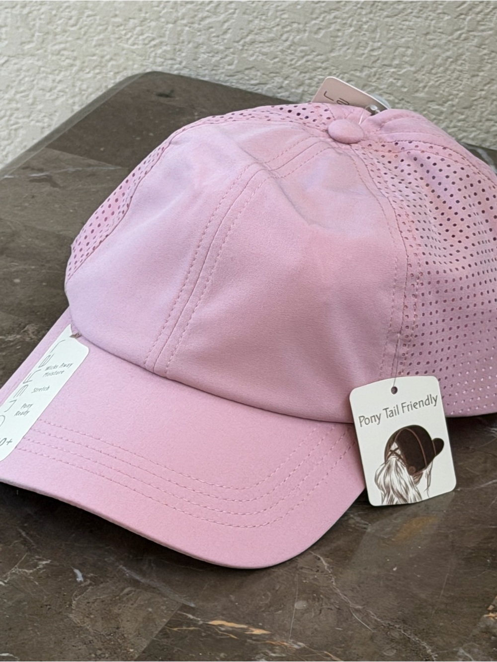 Layer 8 women Ponytail Cap in Light Pink